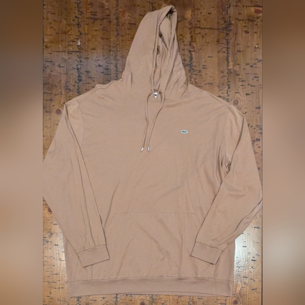 NWT- Lacoste 4XLT Khaki Hoodie Shirt - Picture 2 of 13